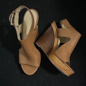 MICHAEL Michael Kors Brown Leather Wedges